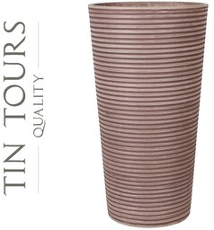 WYSOKA DONICA TAUPE Z KOMPOZYTU 25x25x46 cm