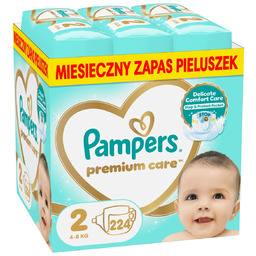 Pampers Premium Care Pieluszki, rozmiar 2, 224 szt.