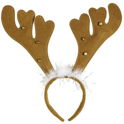 Opaska rogi renifera z dzwoneczkami i futerkiem