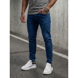 Spodnie męskie jeansowe slim fit granatowe Denley Giulio