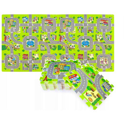 iKido, Puzzle piankowe EVA Miasto 30x30 cm, 18