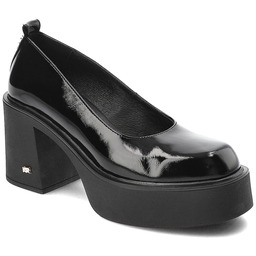 Karino Czarne Półbuty Eleganckie Lakierowane Obuwie Damskie