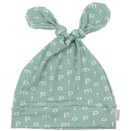 Piapimo Czapeczka bawełniana niemowlęca 0-1m Cutesuit literki zielona
