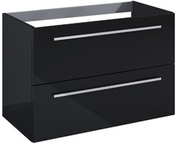 Roca Kwadro szafka 80x38x53 cm czarny połysk A857970351