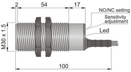 Czujnik pojemnościowy Fi 30 mm SC30SP-A20 NO/NC