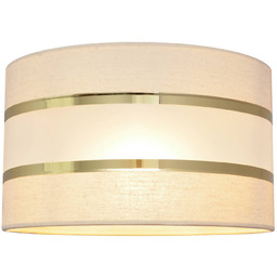 Klosz Helen E27 Ø25/wysokość 15 cm ecru-złoty HELAM,