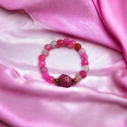 Pakamera Pierścionek : PINK : agat, tygrysie oko