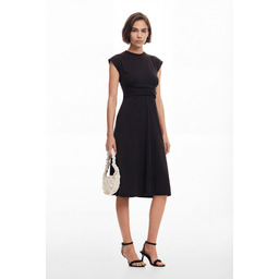 Sukienka midi z marszczeniami