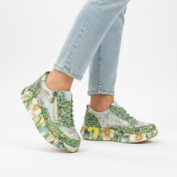 Laura Vita Zielone Sneakersy Modne Obuwie Damskie