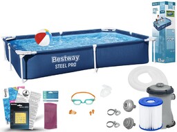 Basen Bestway 221x150x43 Ogrodowy Stelażowy 56401 11w1