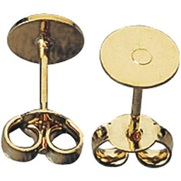 Rayher 2227906 kolczyki z płytką, 6 mm wysokości,