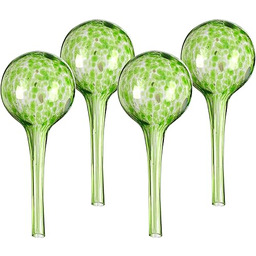 Relaxdays Kulki nawadniające szklane, zestaw 4 sztuk, wys.