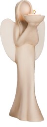 Gilde Ceramiczny anioł Luciane świecznik na podgrzewacze kremowy/biały