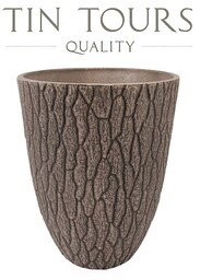 WYSOKA DONICA Z KOMPOZYTU TAUPE 29x29x36 cm