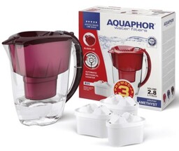 AQUAPHOR Dzbanek filtrujący Amethyst Wiśniowy + 3 wkłady