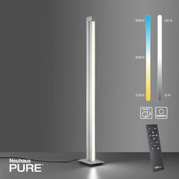 Paul Neuhaus Stojąca lampa na pilot PURE-LINES biała
