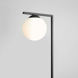 ALDEX Lampa podłogowa Zac z kulistym kloszem, czarna