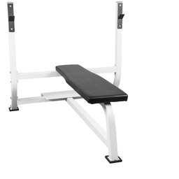 Ławka do wyciskania, szeroka, pod sztangę ze stojakiem