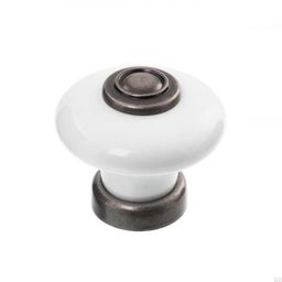 Gałka meblowa 3851 Porcelanowa z antyczną czernią