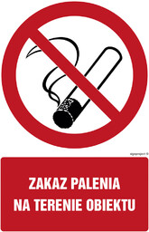 GC080 ZAKAZ PALENIA NA TERENIE OBIEKTU, FS -