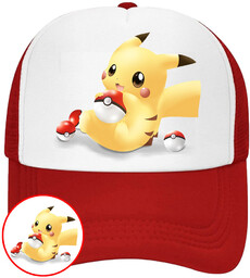 CZAPKA Z DASZKIEM POKEMON PIKACHU DLA DZIECI SIATKA