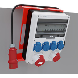 Rozdzielnica budowlana na stojaku zabezpieczenia Siemens pTD-S/FI SET