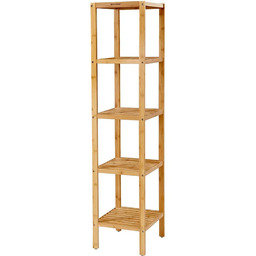 Edinos Regał drewniany bambusowy do łazienki z 5