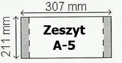 Okładka na zeszyt A5. 50 sztuk. Przeźroczysta