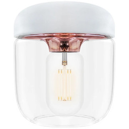 Acorn Klosz Biały/Polerowana Miedź UMAGE, biały, szkło