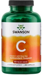 Swanson Witamina C500 + dzika róża 250 kaps