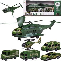 Helikopter Z Pojazdami Wojskowymi Zabawka Dla Dzieci