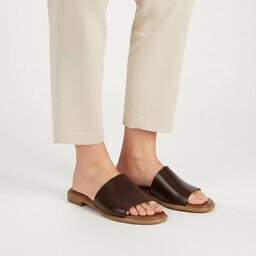 Armodo Klapki damskie, cholewka skóra naturalna model wsuwany