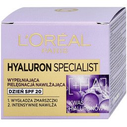 L''Oreal Paris Hyaluron Specjalist Krem nawilżająco-wygładzający zmarszczki SPF20