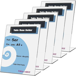 TUKA-i-AKUT 5 x akrylowy uchwyt na znak A5,