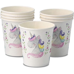 GREENBOX 8 x papierowe kubki na urodziny dziecka,