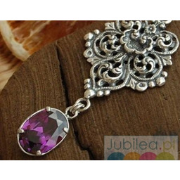 AKAMA - srebrny wisior z ametystem