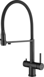 Blue Water Tusar Czarna Trójdrożna bateria kuchenna