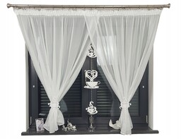 Firana Gotowa Ażur Girlanda Glamour 300x145 Zawieszka Serce