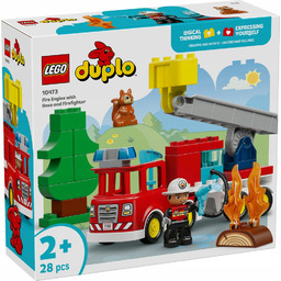 Lego Duplo Wóz Strażacki z Wężem i Strażakiem