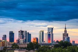Warszawa Panorama - plakat premium Wymiar do wyboru: