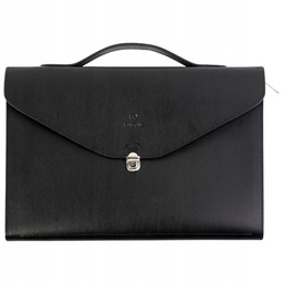 Aktówka Na Laptopa ze skóry naturalnej Baltan czarna