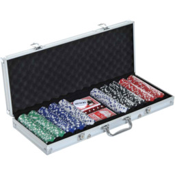 Zestaw do pokera Homcom 55,5x22x6,5cm, różne kolory