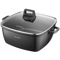 Garnek aluminiowy Chef kwadrat z pokrywką 28 x