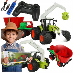 ZDALNIE STEROWANY TRAKTOR CIĄGNIK RC NA PILOTA 1:24