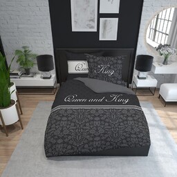 Detexpol Pościel bawełniana 160x200 Queen and King czarna