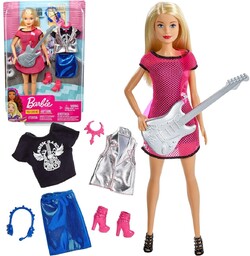 Barbie, lalka z ubrankami Gwiazda Rocka