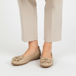 Armodo Baleriny damskie, cholewka ze skóry naturalnej