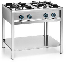 FORGAST Kuchnia gastronomiczna gazowa 4-palnikowa z półką dolną,