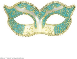 MASKA WENECKA NIEBIESKO-ZŁOTA