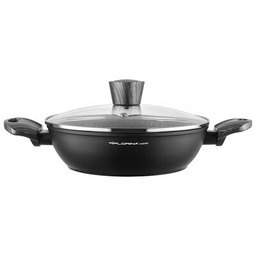 Garnek aluminiowy niski Bono z pokrywką 24 cm
